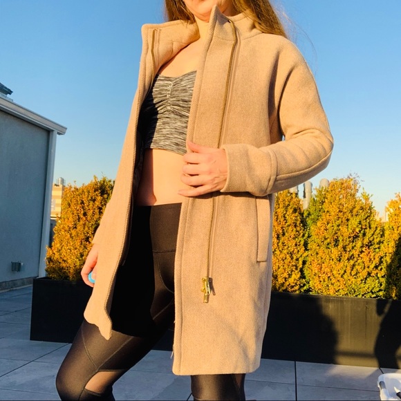 J.Crew Classy Cut Jacket Zip Wool Camel Tan Coat - Picture 6 of 14